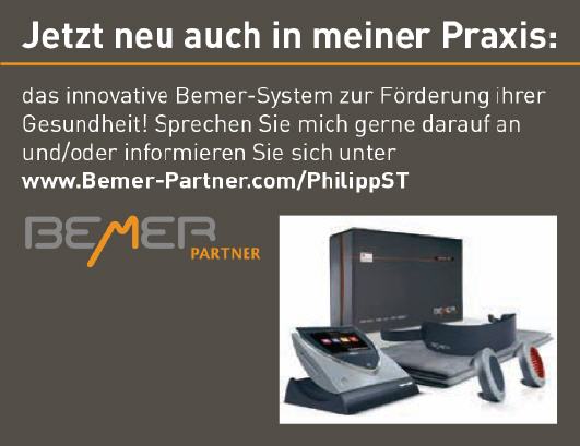 Jetzt neu auch in meiner Praxis: das innovative Bemer-System zur Frderung ihrer Gesundheit!